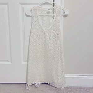 Mossimo - White Swim Coverup with holes V-neck  - Small